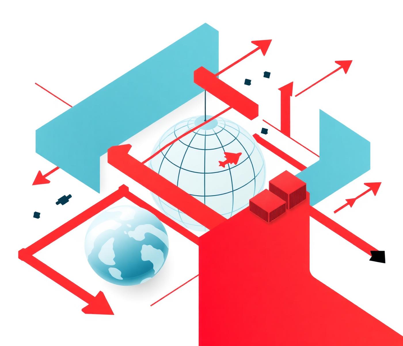 Global trade and consulting illustration